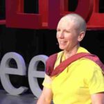 Simple, profound truths are the realm of this Buddhist nun. Her message? The gift of happiness truly lies within our own hearts and minds. Gen Kelsang Nyema, exuding a peacefulness that immediately co - Digital concept art for illustrative purpose, tags: zu bewusste - Monok